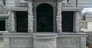 福州 芝麻灰高档墓碑，土墓，可定制