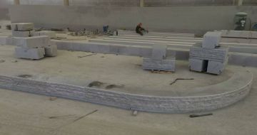 福州 芝麻白整石坐凳（光面+自然面）