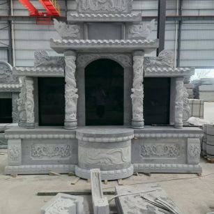 福州 芝麻灰高档墓碑，土墓，可定制
