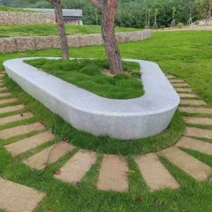 福州 芝麻白光面整石坐凳