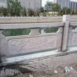 福州 芙蓉白大花桥梁、河道，石材栏杆、围栏、护栏