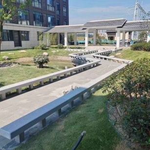 福州 芝麻灰小区坐凳&栏杆安装效果