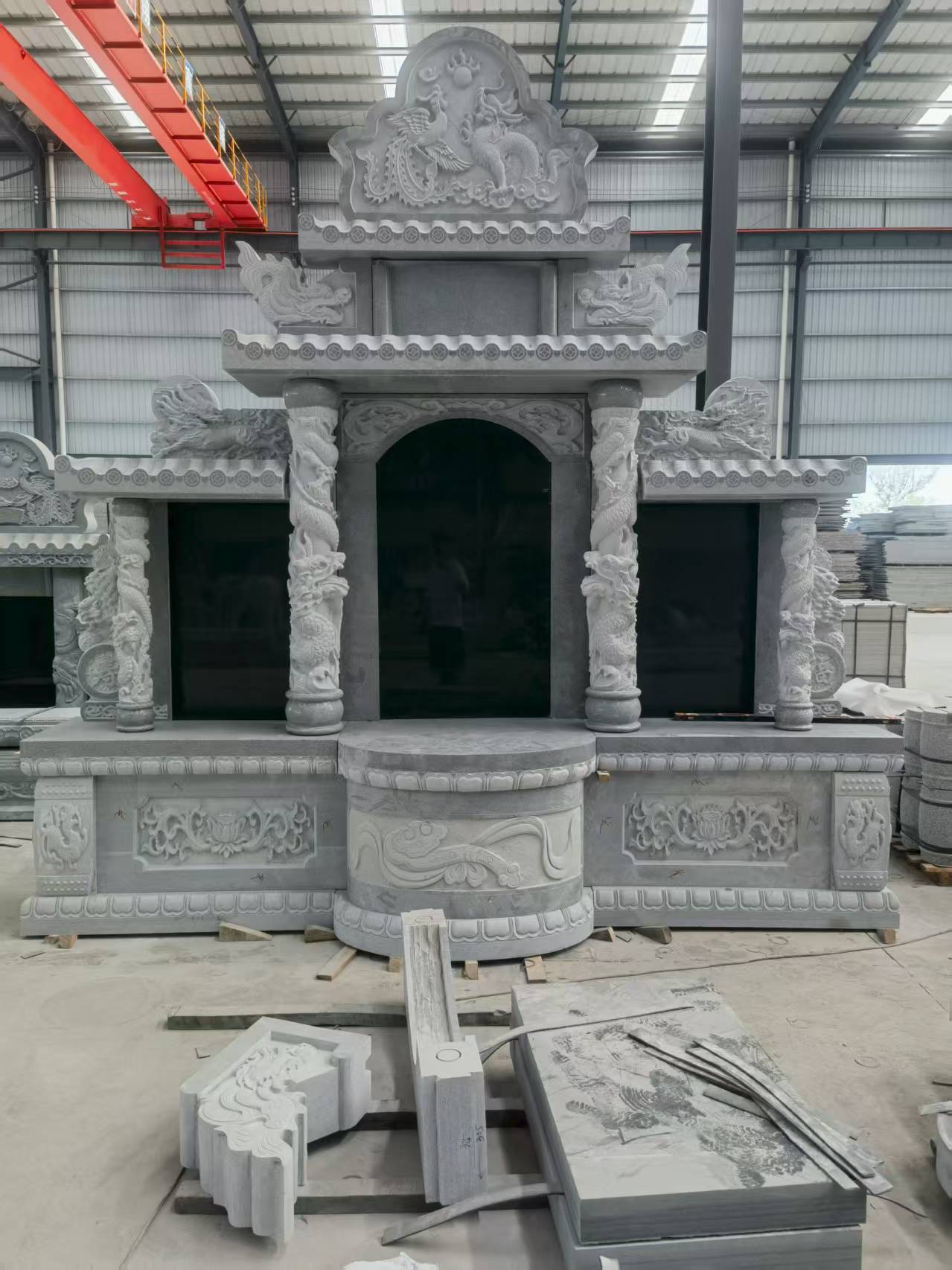 福州 芝麻灰高档墓碑，土墓，可定制