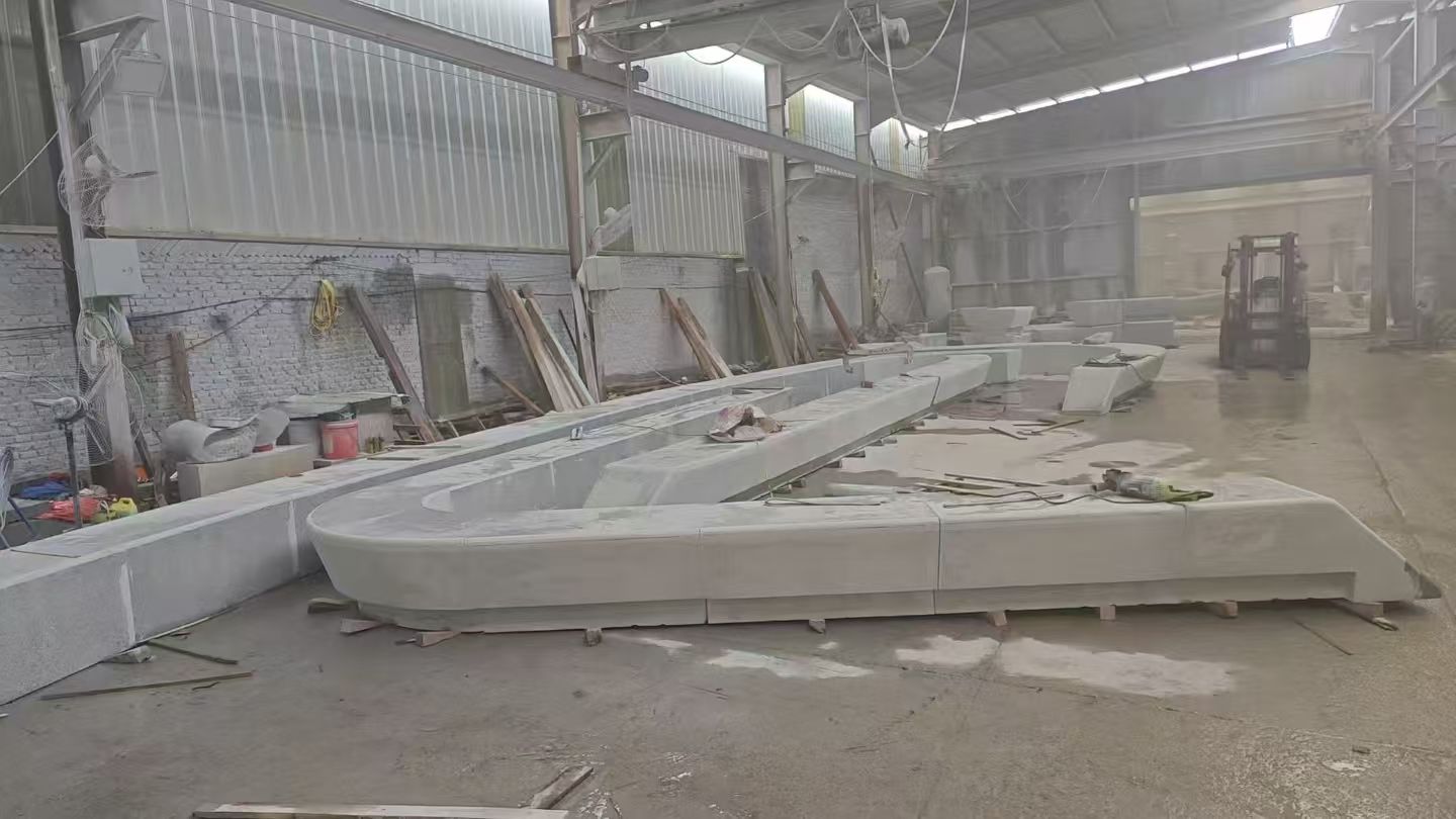 福州 花岗岩整石坐凳拼装