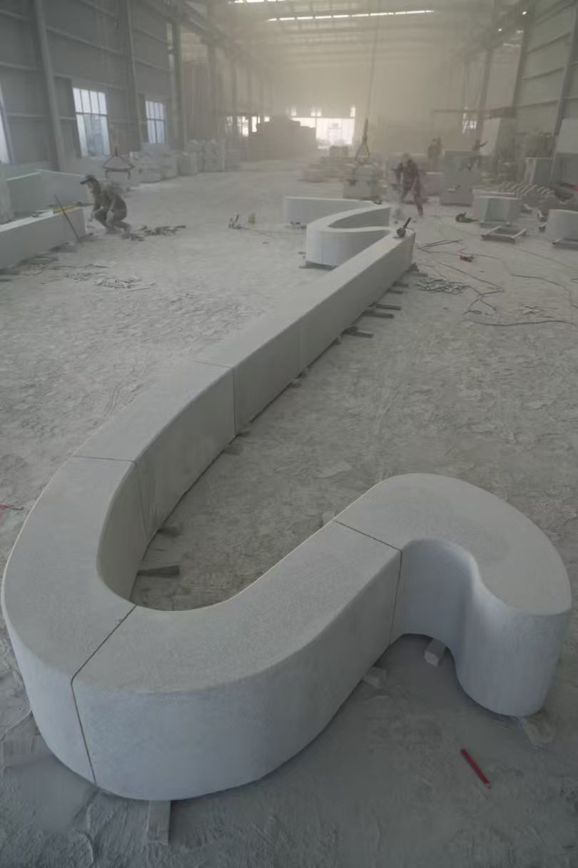 福州 花岗岩整石坐凳拼装