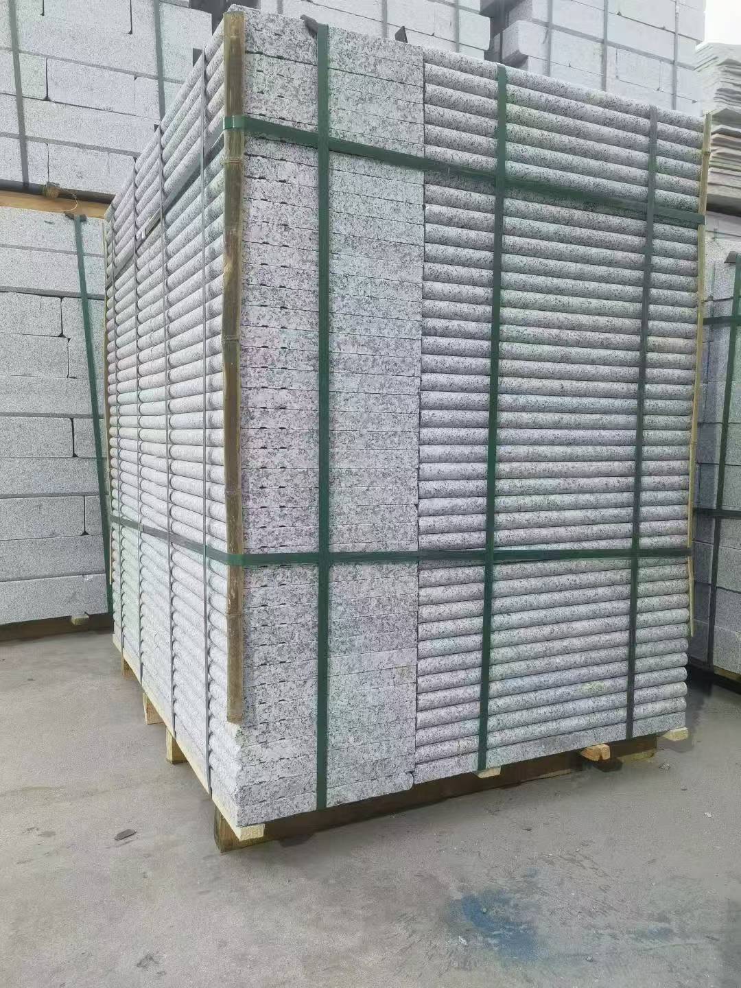 福州 芙蓉白3公分厚磨圆边、拉槽，楼梯踏步