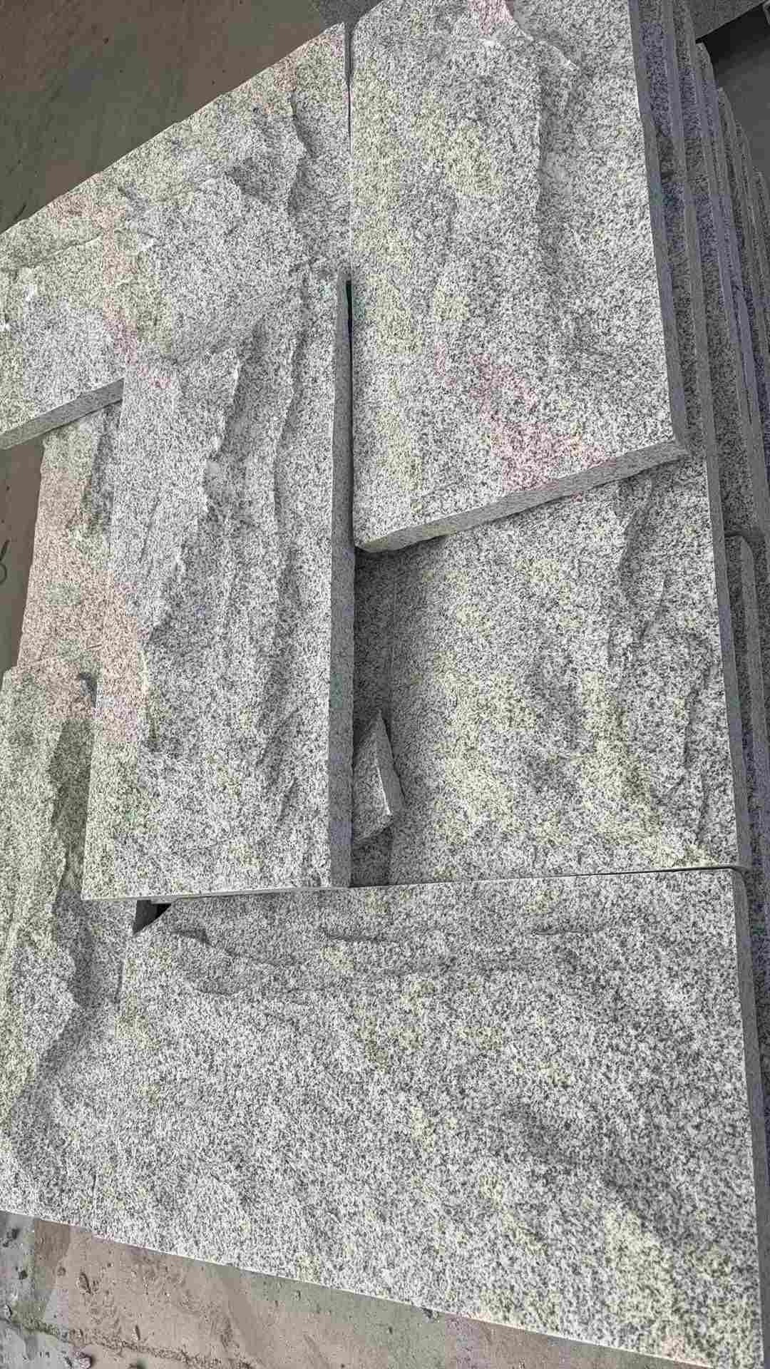 福州 芝麻白自然面花岗岩成品板